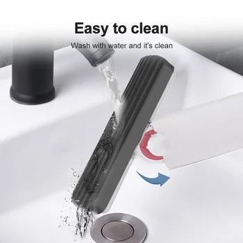 Стъклена ръчна гъба за баня Почистващи инструменти Бюро Преносим прозорец Моп Squeeze Мини почистване Домакински автомобил