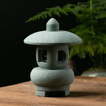 Мини японски фенери от естествен камък Гранитен камък Пагода за градина