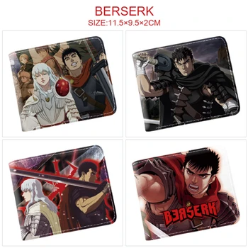 Аниме Berserk лого портфейл момчета момичета бутик цветен печат къс портфейл нови карти чантата